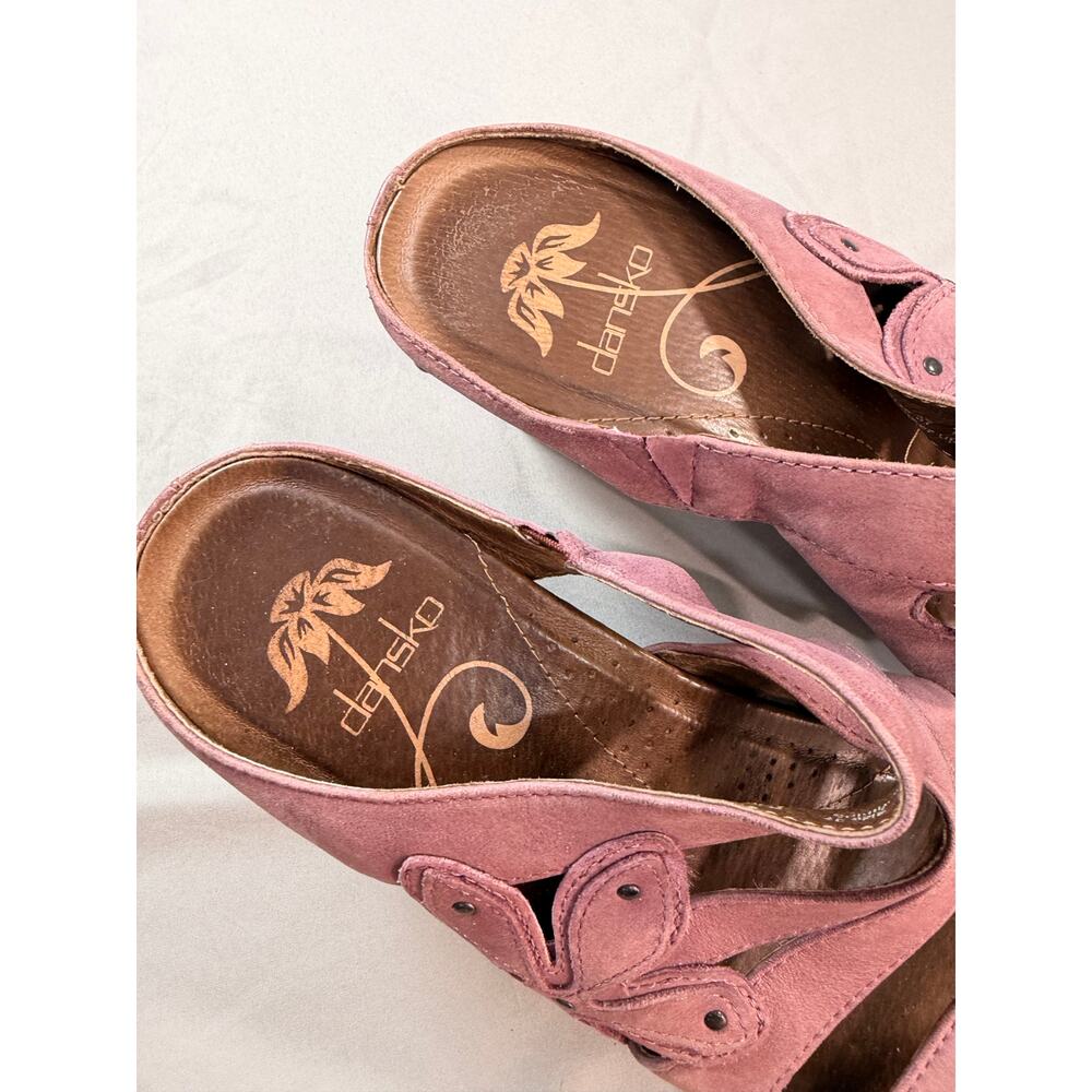 Dansko Nigella Dusty Rose Leather slip on sandals size 37 - Picture 4 of 10